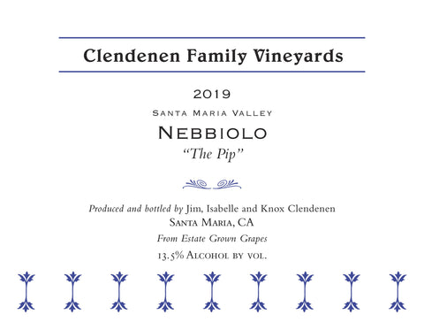 Clendenen Family Vineyards 2019 The Pip Nebbiolo