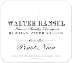 Walter Hansel 2022 Cuvée Alyce Pinot Noir