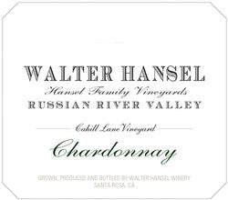 Walter Hansel 2021 Cahill Lane Vineyard Chardonnay